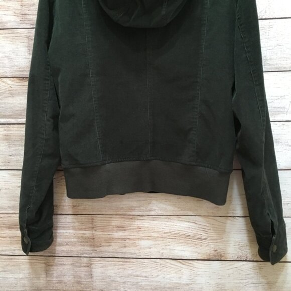 NECA BELLA SWAN TWILIGHT HOODED GREEN CORDUROY BOMBER JACKET - Picture 9 of 10